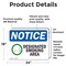 Signmission Designated Smoking Area, 24 in W x Rectangle, Vinyl Decal OS-2PACK-NS-D-1824-L-15402 - alternate 4